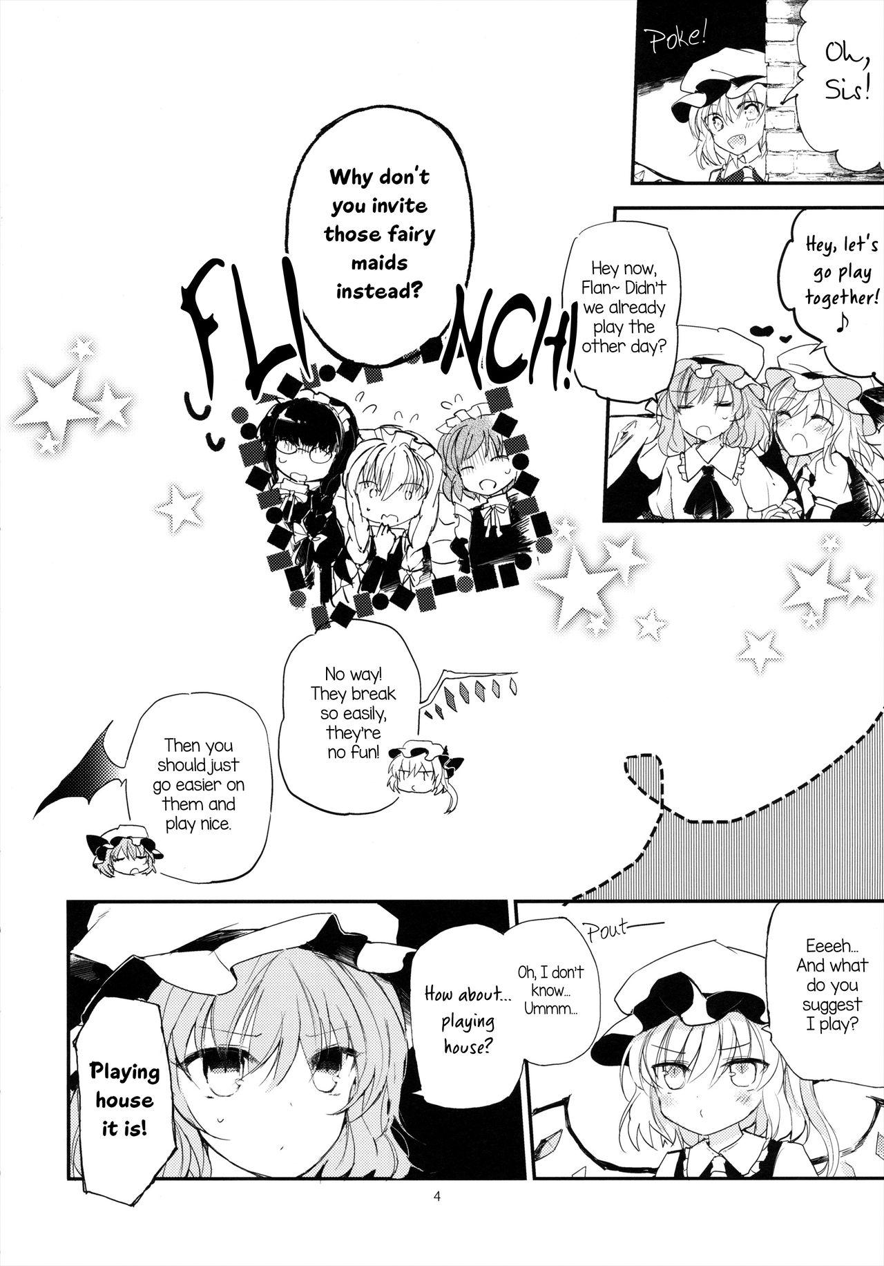 Gay Natural Koumakyou Shojo Kyuuketsuki Gensoutan | The Embodiment of Scarlet Devil ~A Virgin Vampire's Fantasy - Touhou project Indo - Page 4