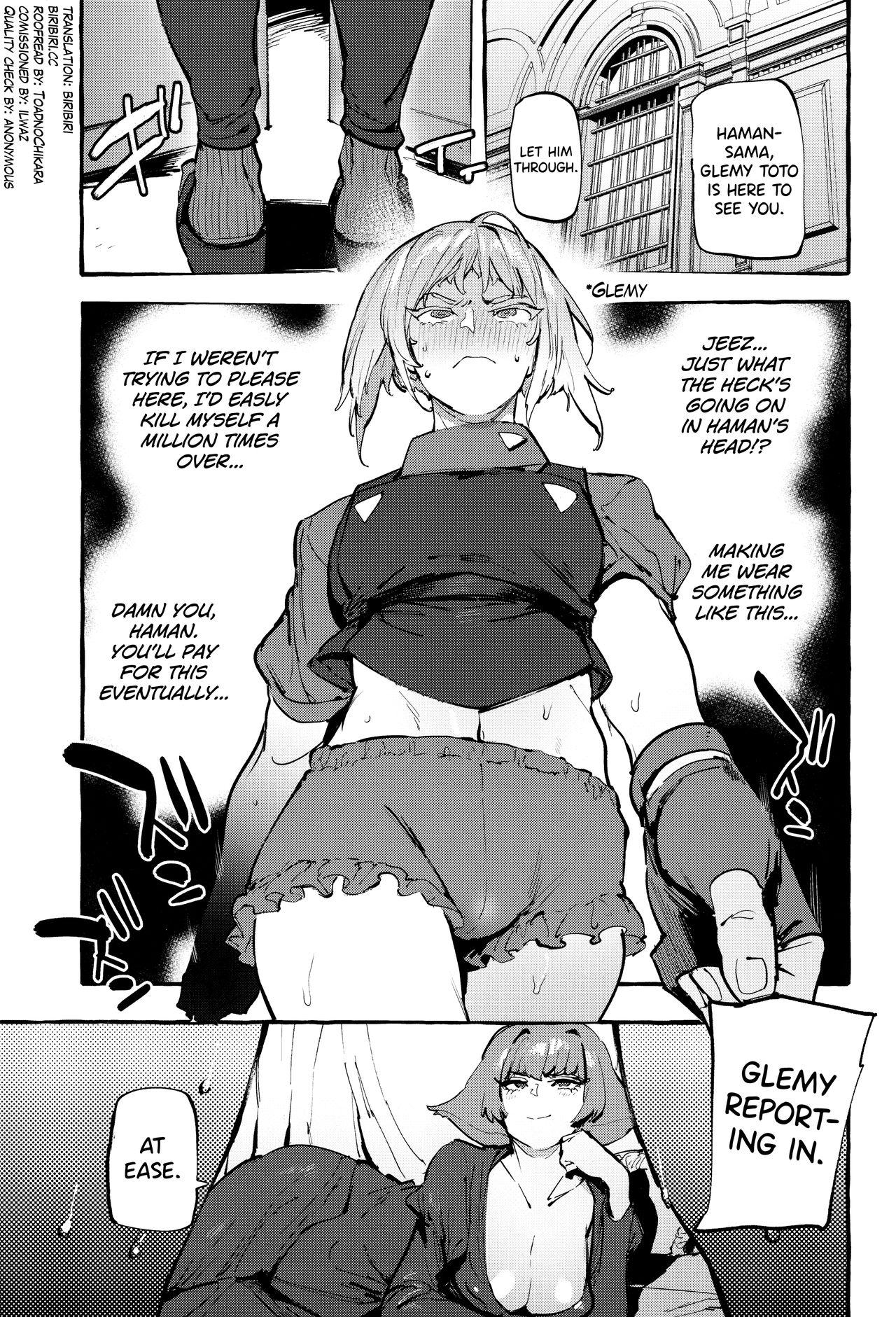 Whores (Futaket 16.5) [Hibon (Itami)] Haman-sama no Uchuu Seiki | Haman-sama's Space Genitals (Gundam ZZ) [English] [Biribiri] - Gundam zz Best Blow Job Ever - Page 2