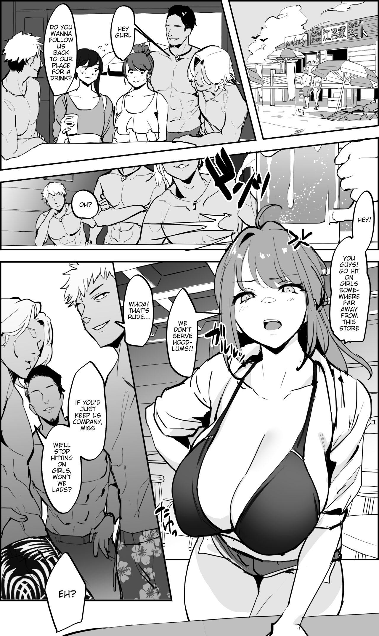 Gay Bus Natsu no Beach de Ikitougou - Original Strap On - Page 1