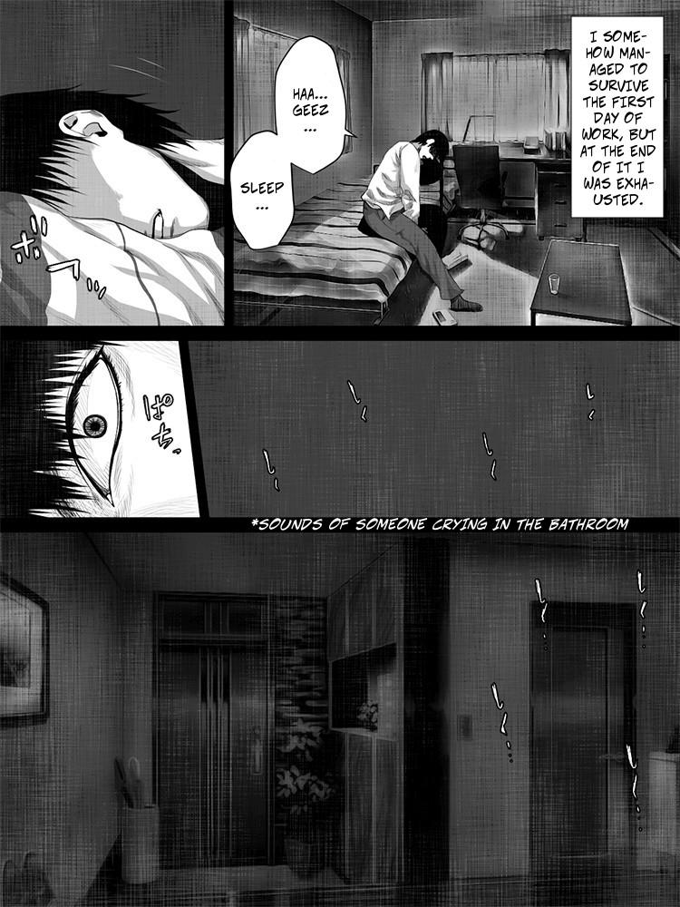 Dicksucking [Hyper Dropkick (Jii)] Share ni Naranai Eroi Hanashi / Shucchousaki no Jibakurei -- Unbelievably Erotic Ghost Stories - The Business Trip Ghost [English] - Original Hot Sluts - Page 3