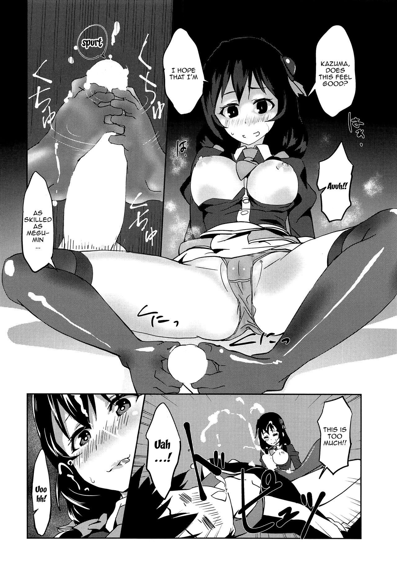 Comedor Hitori Ecchi ni Rival o! | Having Sex With The Rival - Kono subarashii sekai ni syukufuku o Tight Ass - Page 11