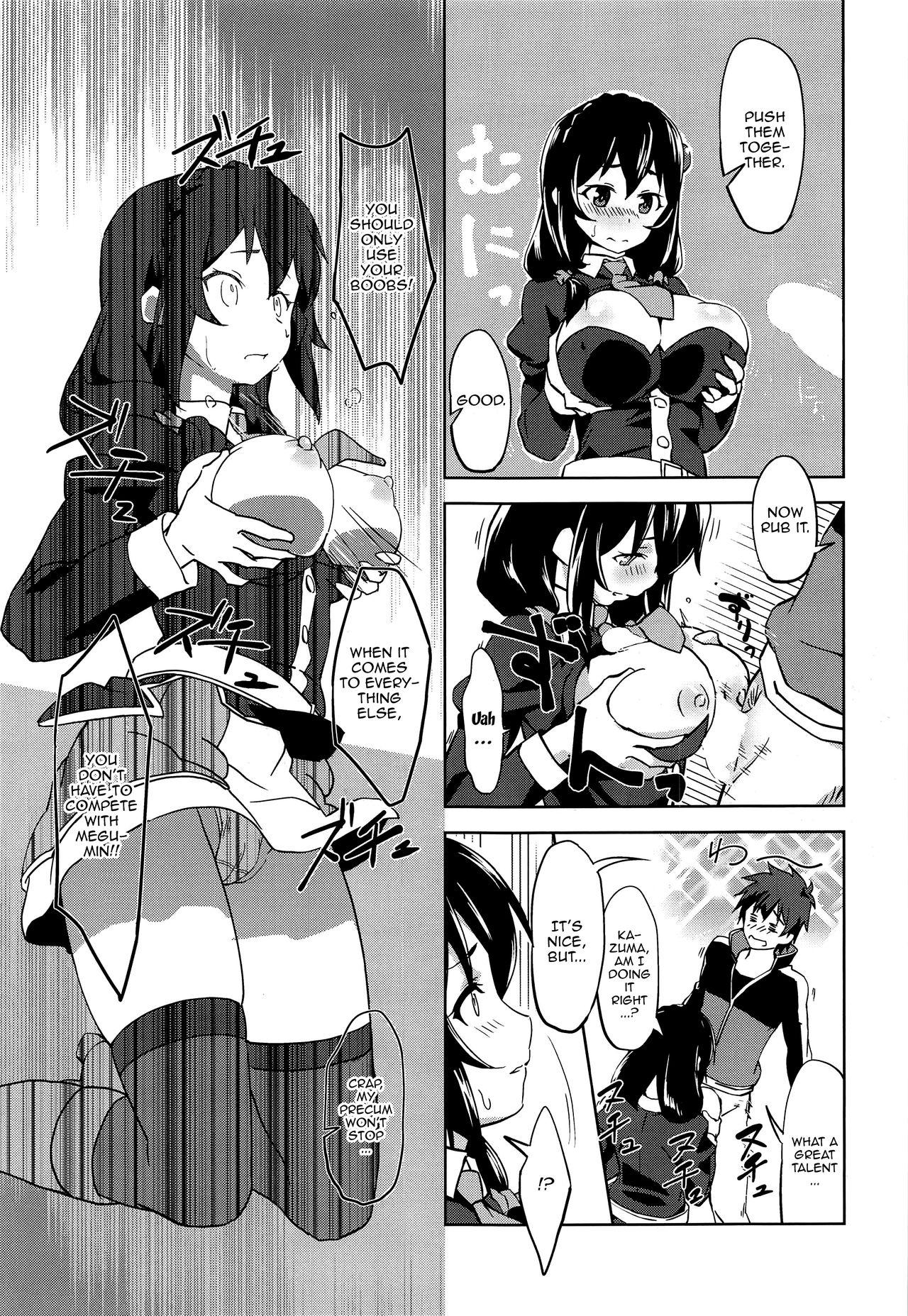 Comedor Hitori Ecchi ni Rival o! | Having Sex With The Rival - Kono subarashii sekai ni syukufuku o Tight Ass - Page 6