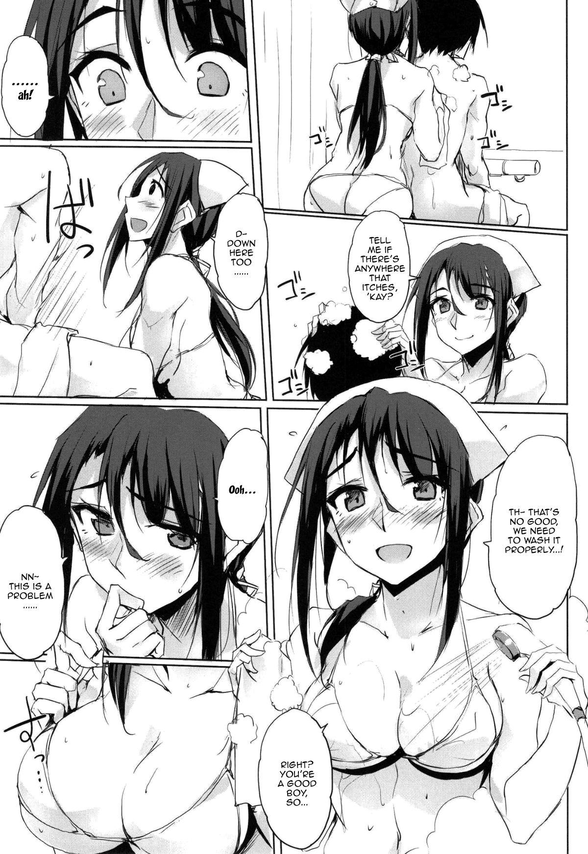 Twink (C96) [TKSpower (Zekkyo)] Motto Otona o Dame ni Suru Kangoshi Kitano-san | Making Nurse Kitano-san Into An Even Badder Girl [English] {Doujins.com} - Original Stripper - Page 4