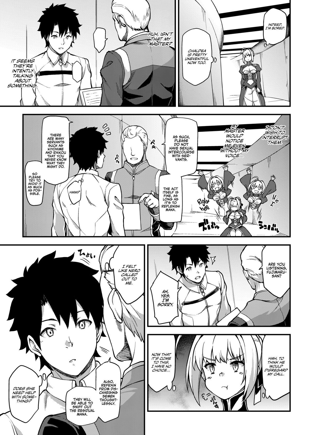 Real Amature Porn Nero ni Dorodoro ni Shaseiyoku wo Aorareru Ohanashi | A Story About Nero Stirring Up My Desire to Ejaculate Wildly - Fate grand order Nigeria - Page 1