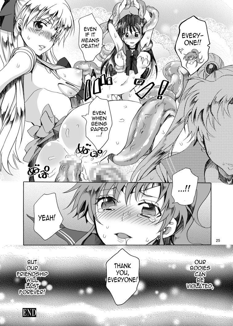 Teen Blowjob [Kurione-sha (YU-RI)] Bishoujo senshi ni oshioki! ~ Shokushu-hen ~ ! | Punish the Pretty Sailor Soldiers ~Love and Justice~ (Sailor Moon) [English] {doujin-moe.us} [Digital] - Sailor moon | bishoujo senshi sailor moon Moaning - Page 24