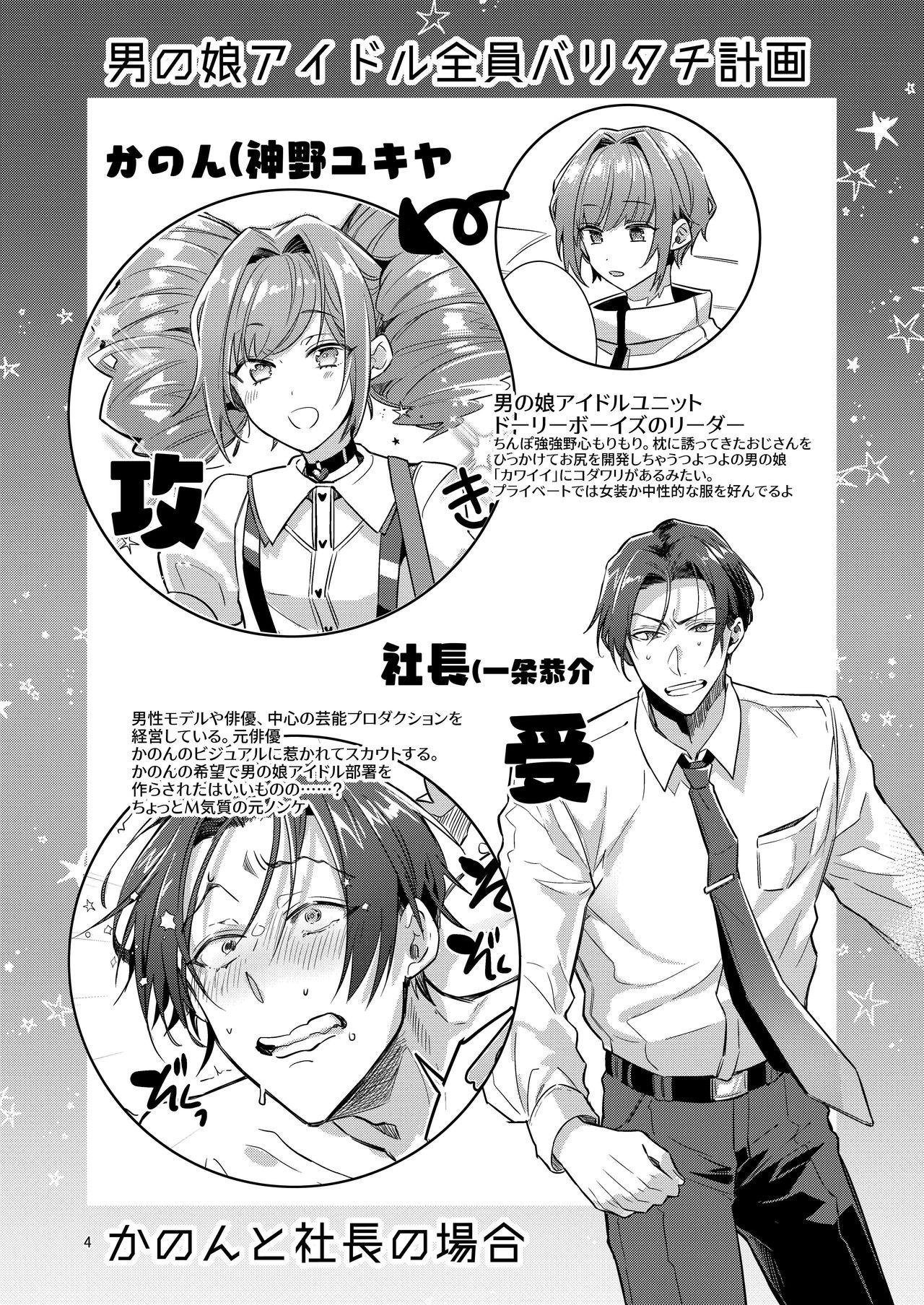 Hot Fucking Otokonoko Idol Zenin Baritachi Keikaku vol 1 - Kanon to Shachou no Baai - Original Sola - Page 4