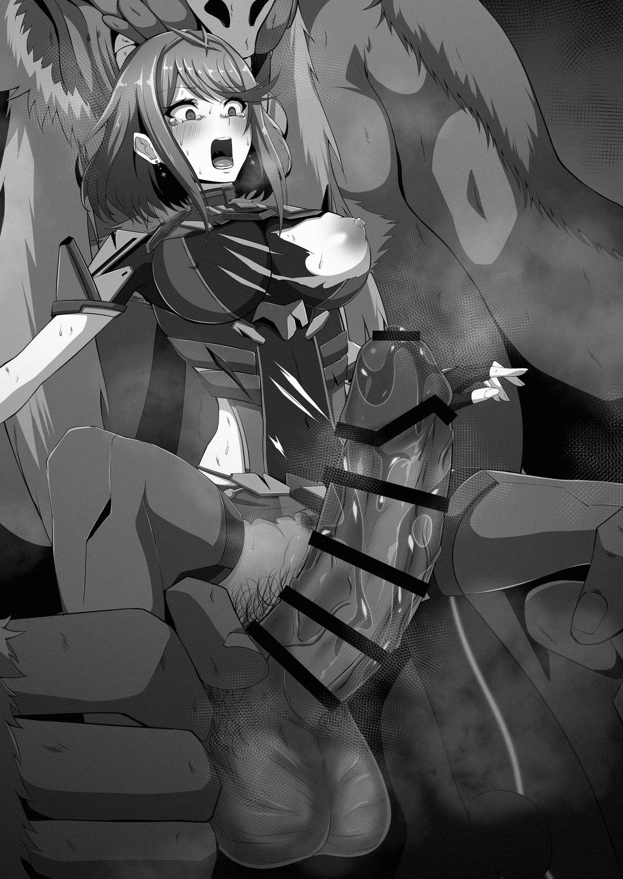 Desi 敗けホムラ(挿入前、中出し、表情、テキスト有無差分 - Xenoblade chronicles 2 Animation - Page 8