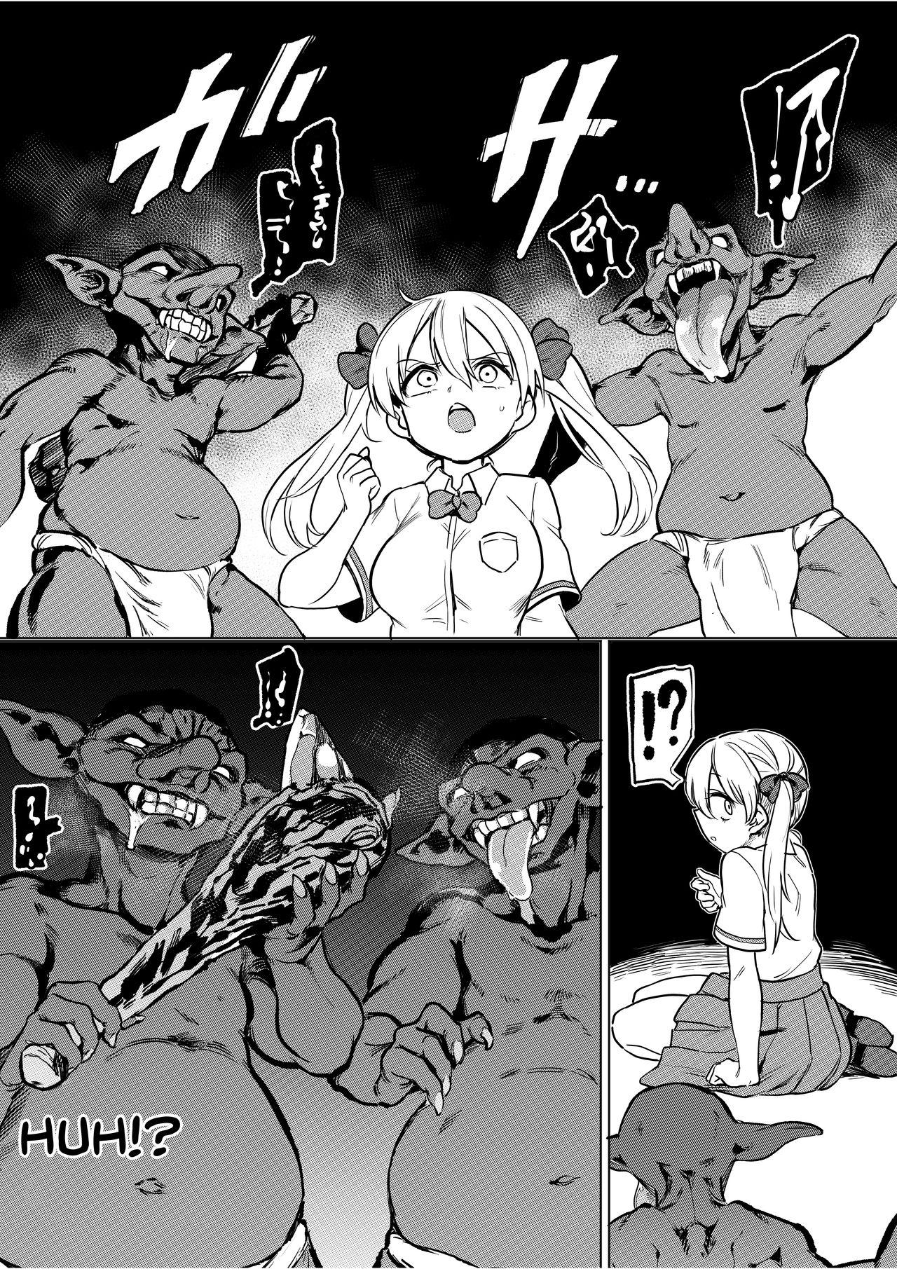 Huge Goblin x Joshikousei x Houkai Namaiki Gal Hen | Goblin x Schoolgirls x Collapse Cheeky Gal Edition Gays - Picture 3