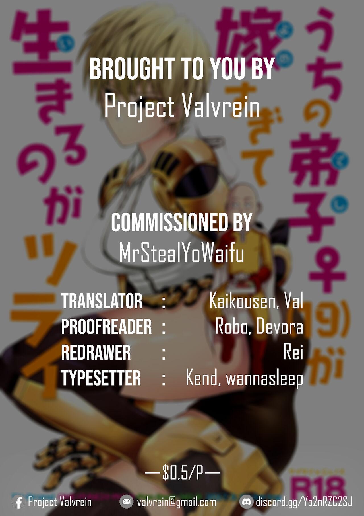 Argentina (ONE→HUNDRED 5) [TK-Brand (Nagi Mayuko)] Uchi no Deshi ♀ (19) Yome Sugite Ikiru no ga Tsurai (One Punch Man) [English] [Project Valvren] - One punch man Emo Gay - Page 63