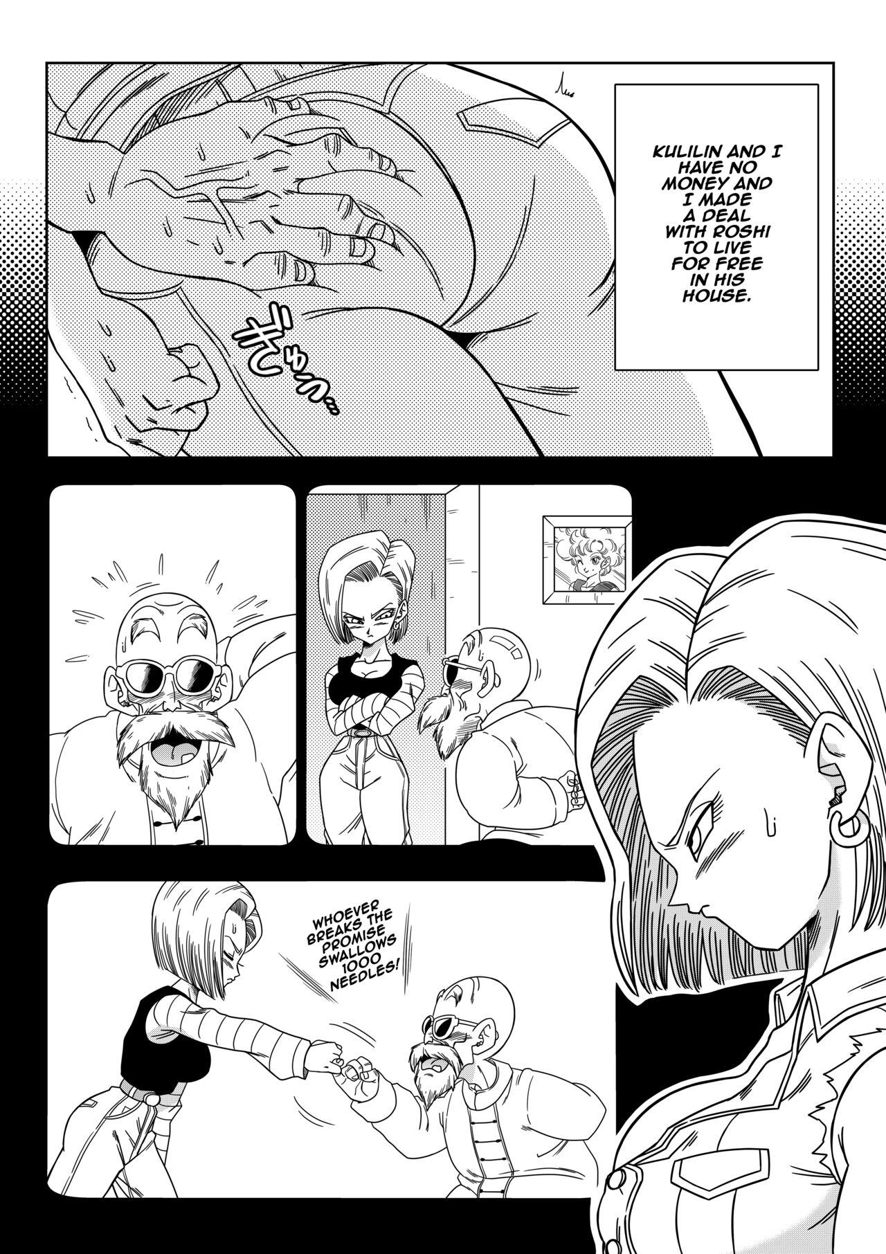 Ass Sex Android 18 vs Master Roshi - Dragon ball z Dragon ball Double Blowjob - Page 3