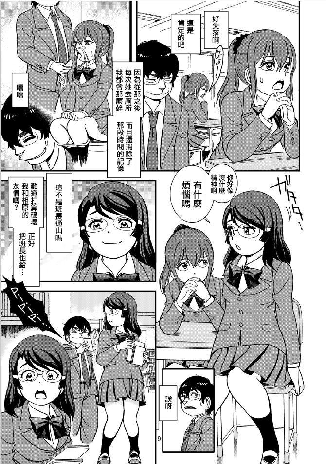 Sapphic Class no Joshi o Sennou Dappun Sasetatta | 給同班女生洗腦讓她們脫糞了 - Original Dyke - Page 9