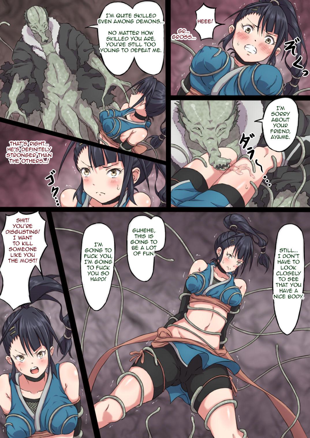 Interacial Kunoichi Ayame no Haiboku | The Defeat of Ayame Kunoichi - Original Hot Girl Pussy - Page 13