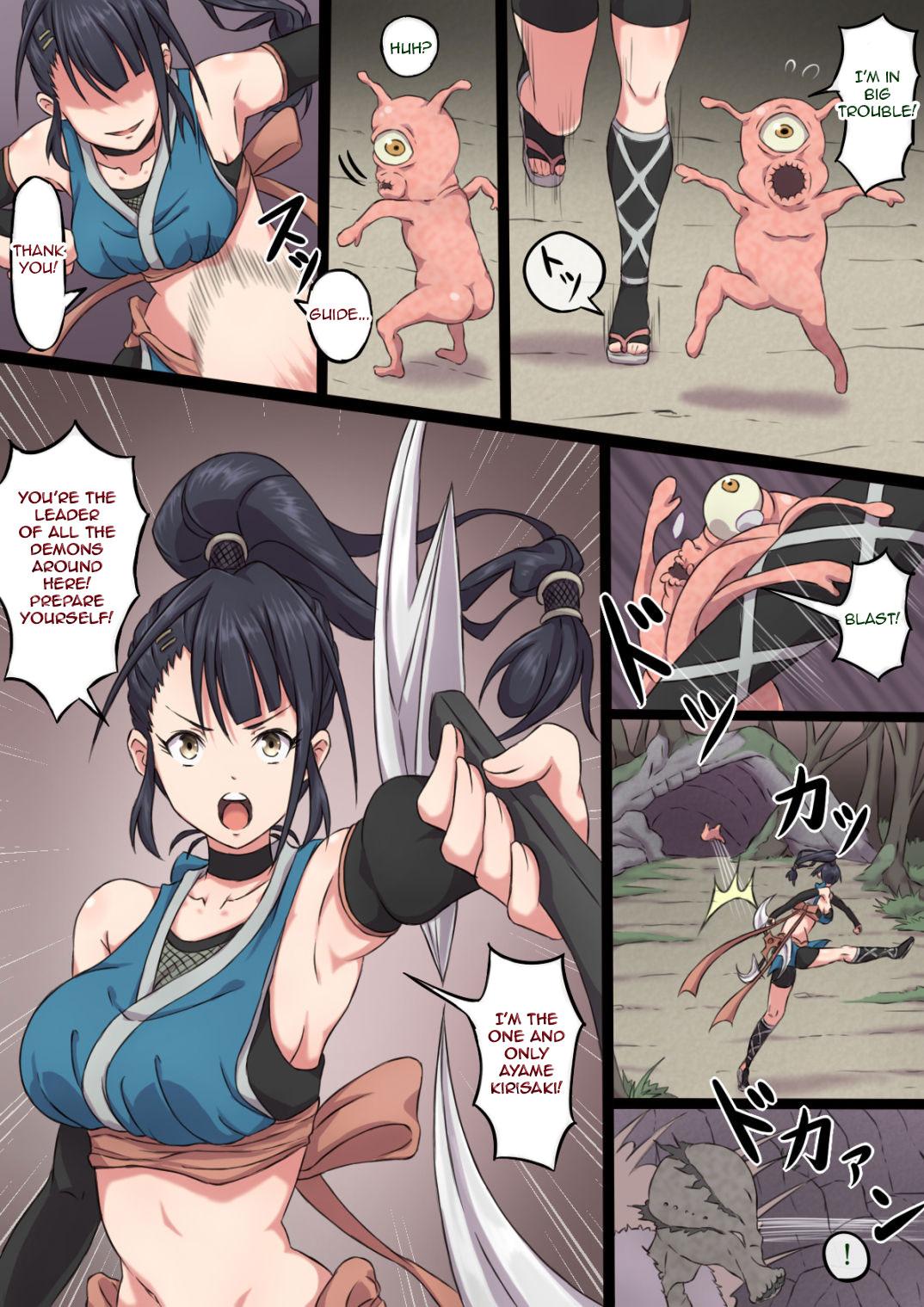Foursome Kunoichi Ayame no Haiboku | The Defeat of Ayame Kunoichi - Original De Quatro - Page 8